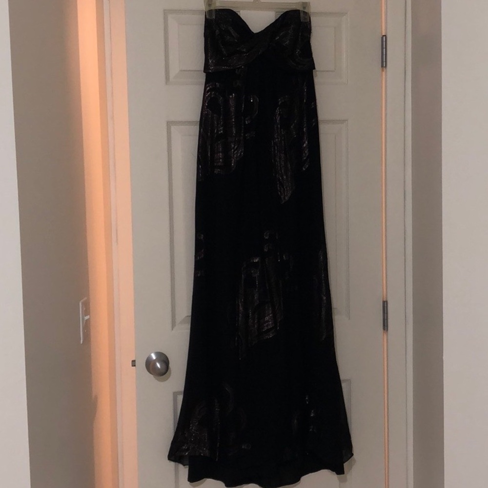 Black with shiny brown dress